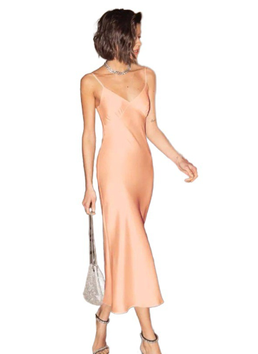 Women's Fashion Silk Sleep Dress and Long Strappy Dress